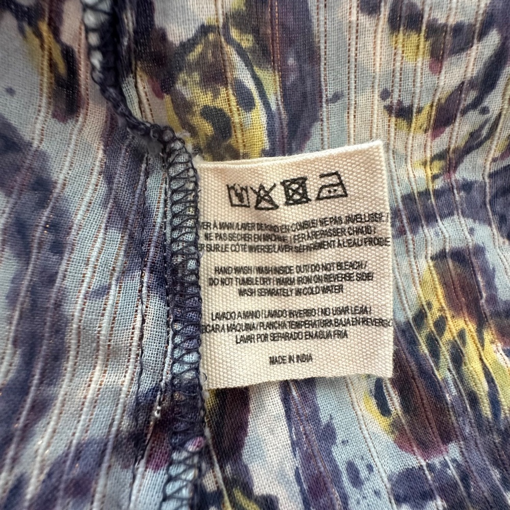 Maison Hotel Roberta Dress Vintage Blue and Ivory  Size XL - Picture 10 of 11